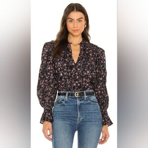Free People Meant To Be Floral Cotton Blouse